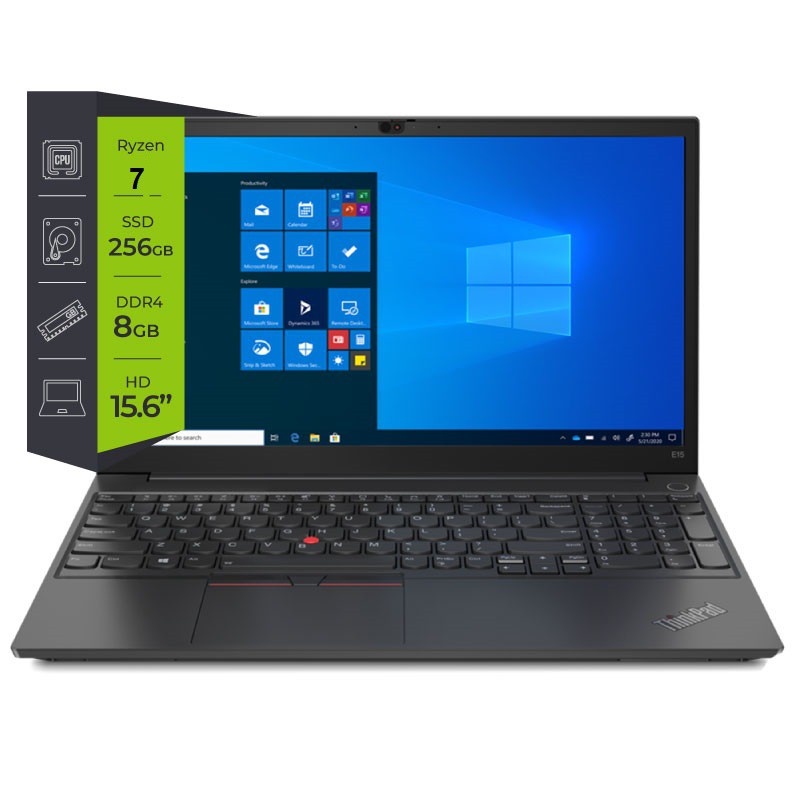 Lenovo Thinkpad E15 15.6 FHD R7-5700U 8GB SSD256 Free